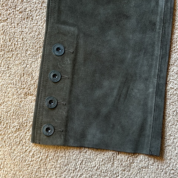 RALPH LAUREN BLUE LABEL OLIVE SUEDE RIDING PANTS JEANS SIZE 2 - Picture 3 of 9